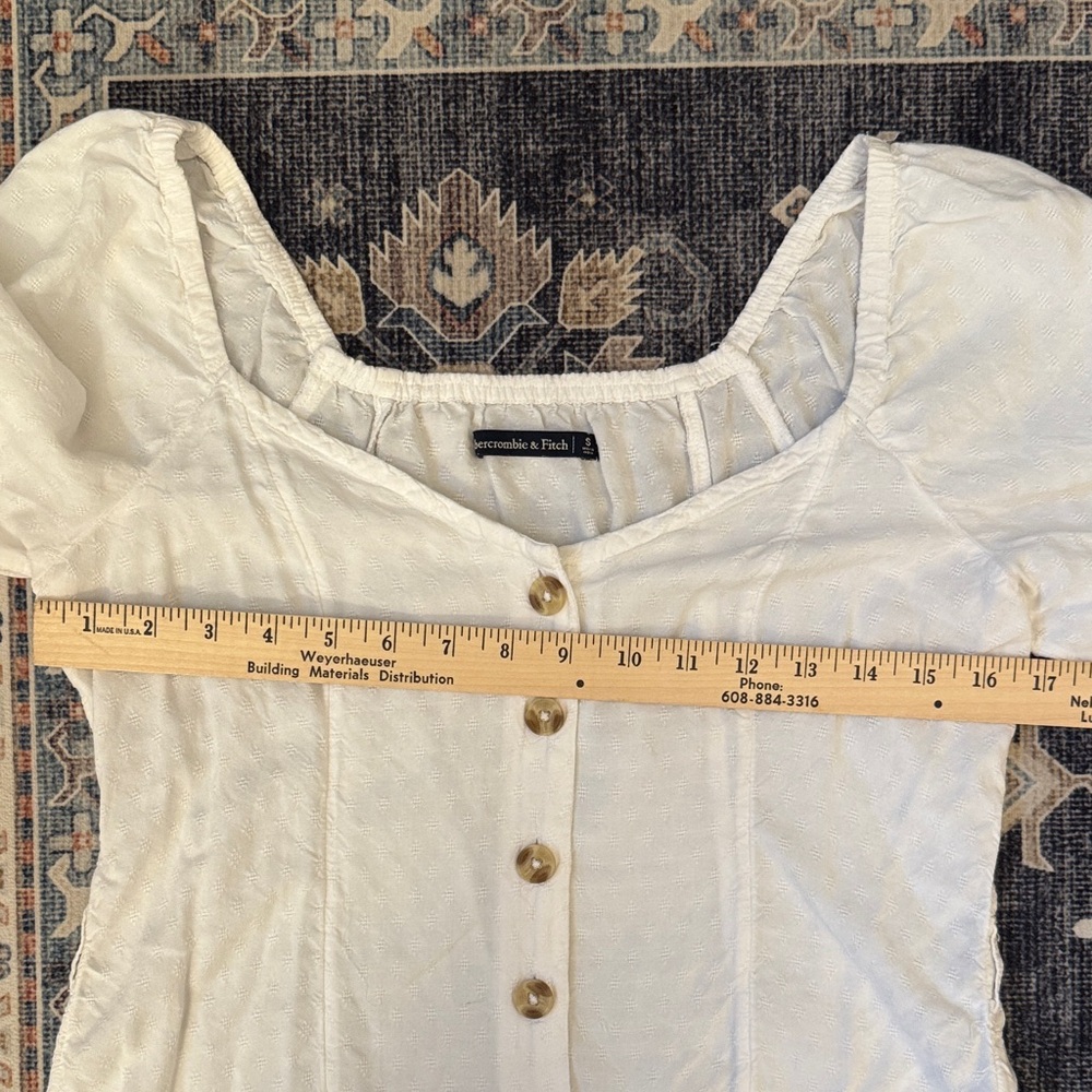 Abercrombie & Fitch White Button-Down Blouse Long Sleeve Women’s Size Small - Picture 10 of 12